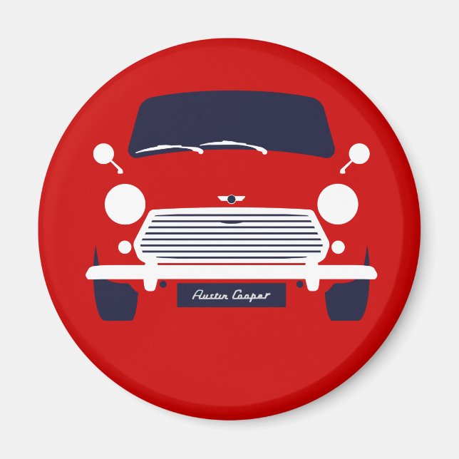 Íman Carro clássico Austin Mini Cooper (Frente)