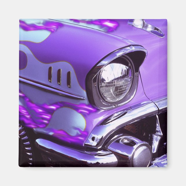 Íman Carro clássico: Chevrolet com capuz em chamas (Frente)