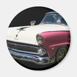 Íman carro clássico com cromo roxo branco-franca