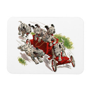 Íman Carro de bombeiros Dalmatian bonito dos cães de