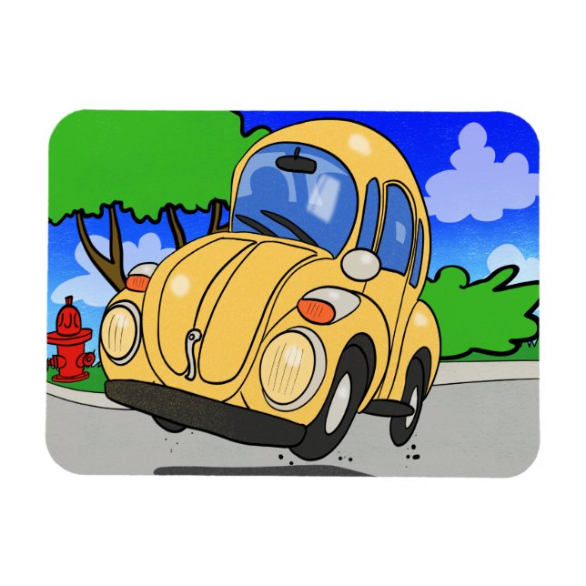 Íman Carro de Cartoon Bonito (Horizontal)