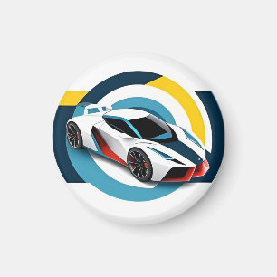 Íman Carro de Corrida com Design Dinâmico