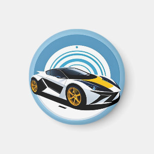 Íman Carro de Corrida com Design Dinâmico