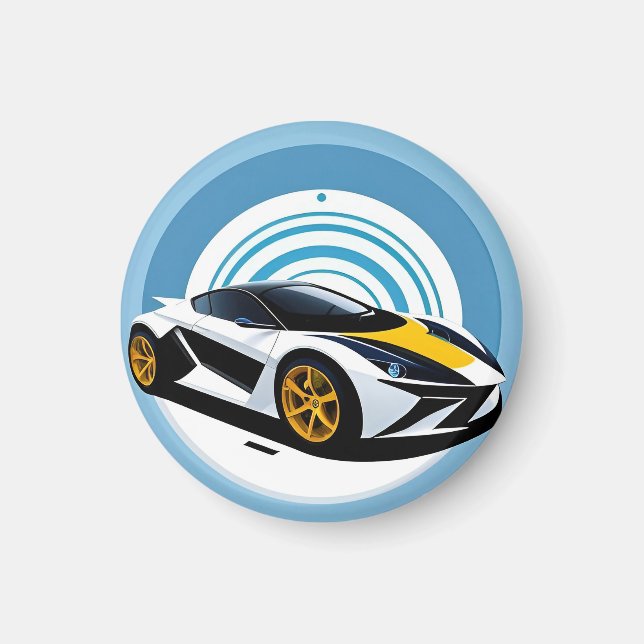 Íman Carro de Corrida com Design Dinâmico (Frente)
