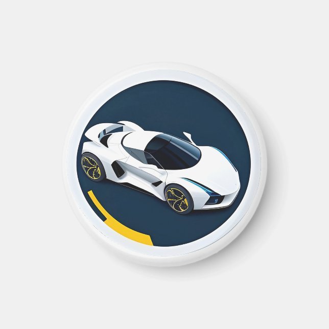 Íman Carro de Corrida com Design Dinâmico (Frente)