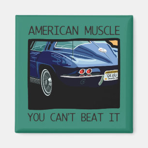 Íman Carro do músculo, clássico e azul americanos V8