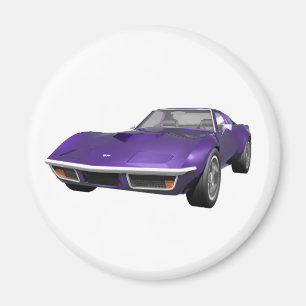 Íman Carro Esportivo Corvette 1970: Término roxo: