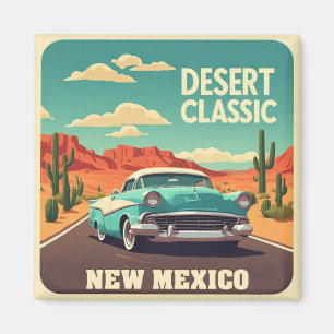 Íman Carro na Estrada do Deserto do Novo México