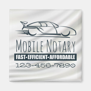 Íman Carro rápido do notário móvel com número de