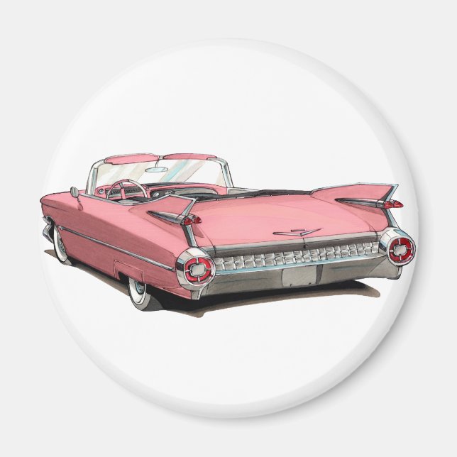 Íman Carro Rosa Cadillac 1959 (Frente)