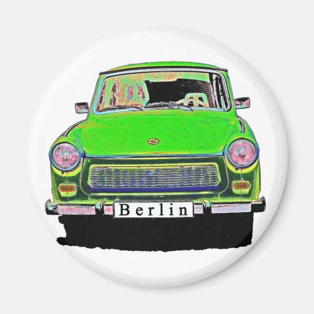 Íman Carro Trabant em Verde, Berlim (Frente)