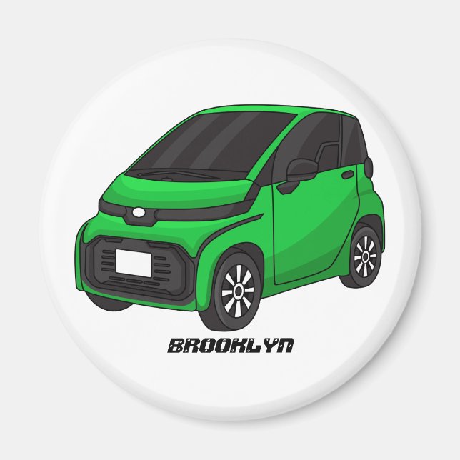 Íman Carro verde e fino (Frente)