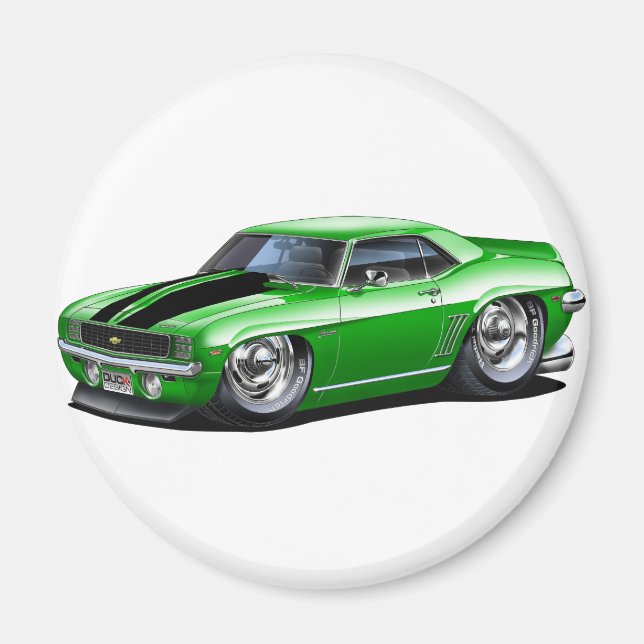 Íman Carro Verde-Preto Camaro de 1969 (Frente)