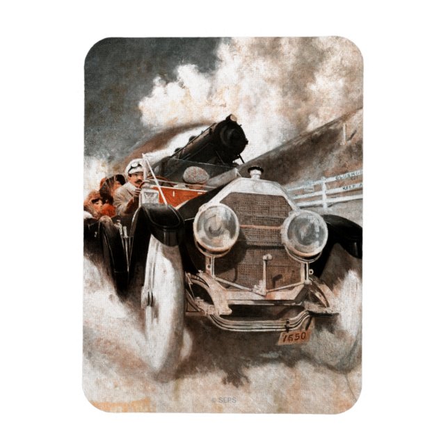 Íman Carro vs Comboio por William Harnden Foster (Vertical)