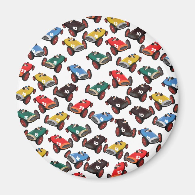 Íman Carros de Corrida Antigos (Frente)