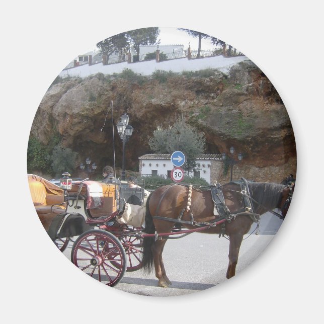 Íman Carruagem de cavalos em Mijas (Frente)