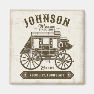 Íman Carruagem de Stagecoach Ocidental Antiga do NOME P