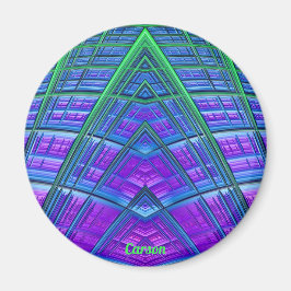 Íman CARSON ~ Azul, Verde e Puro ~Abstrato Fractal