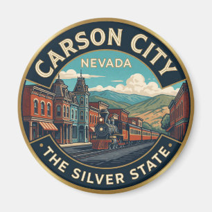 Íman Carson City Nevada Capital Viagem Retro Ocidental