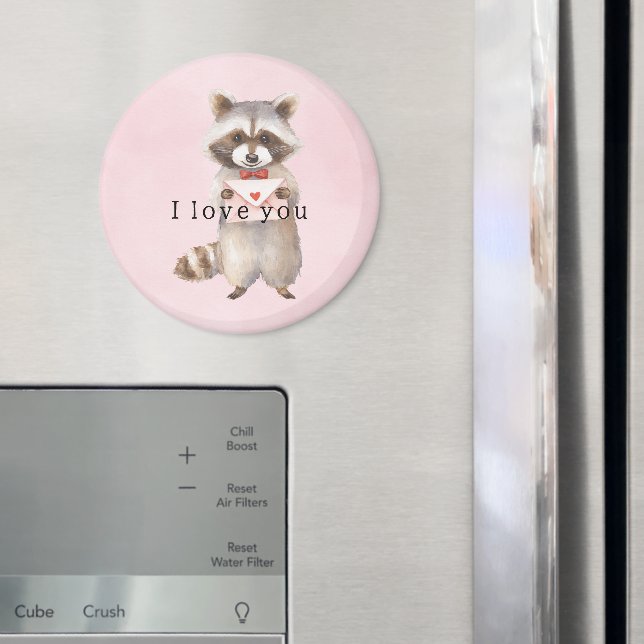 Íman Carta de Amor do Guaxinim Rosa (In Situ (Fridge))