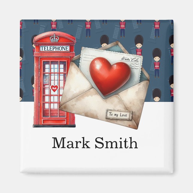 Íman Carta de Amor sobre Londres (Frente)