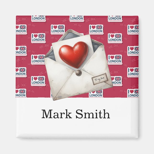 Íman Carta de Amor sobre Londres (Frente)