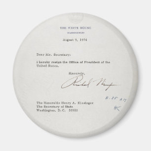 Íman Carta de demissão do presidente Richard M. Nixon