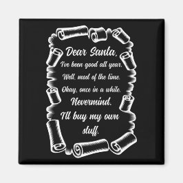 Íman Carta Engraçada aos Papais noeis presentes de Nata