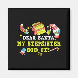 Íman Carta Engraçada Para o Papai Noel Minha Madrasta F