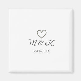 Íman Carta moderna do nome do casal de casamento do Sil