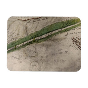 Íman Carta topográfica do campo de batalha do Litt