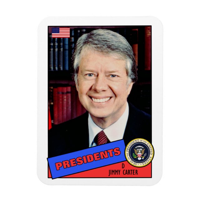 Íman Cartão Baseball Jimmy Carter (Vertical)