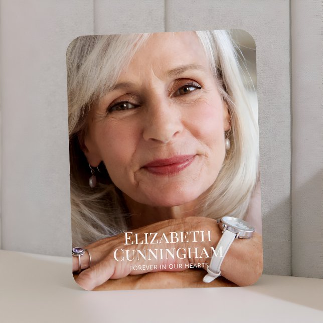 Íman Cartão com fotos Simples do Memorial Funeral (Criador carregado)