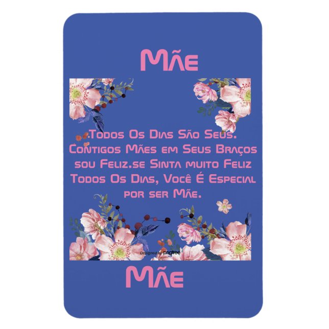 Íman cartão comemorativo das mães (Vertical)