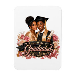 Íman Cartão de Agradecimento Dobrável Graduado Com Graç