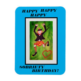 Íman Cartão de aniversário de sobriedade do dançarino d