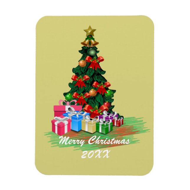 Íman Cartão de Árvore de Natal (Vertical)