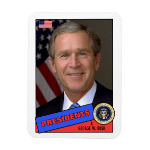 Íman Cartão de basebol de George W. Bush