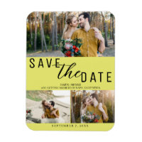 Cartão de casamento Chartreuse Save the Date 3 Fot