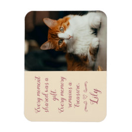Íman Cartão de Condolências pela Perda do Gato com Foto