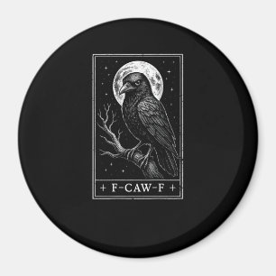 Íman Cartão de Corvo F-Caw-F Engraçado Halloween Vintag
