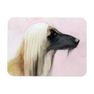 Íman Cartão de Cumprimentos com Arte de Cão Perfil de A