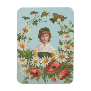 Íman Cartão de Dia dos Namorados Kitsch retrô alemão, 1