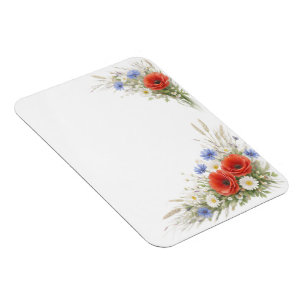 Íman Cartão de lugar floral minimalista romântico