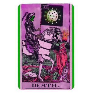 Íman Cartão de Morte Coronavírus Tarot