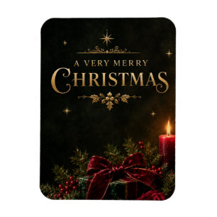 Íman Cartão de Natal de Luxo Elegante, Laço de Veludo