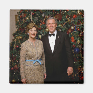 Íman Cartão de Natal do Presidente Americano George Bus