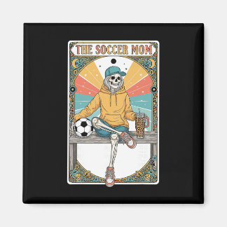 Íman Cartão de Tarô de Mãe de Futebol Esqueleto Café By