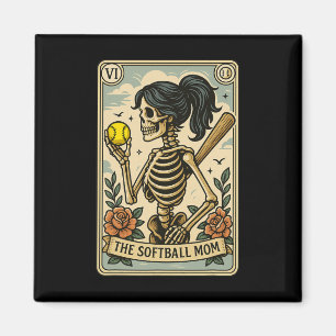 Íman Cartão de Tarot de Esqueleto de Halloween Engraçad