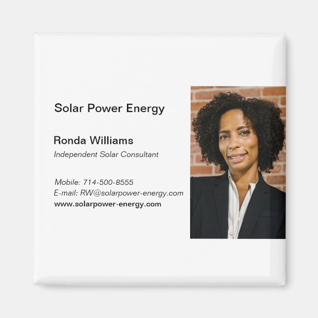 Íman Cartão de visita de hot HeadShot profissional (Frente)